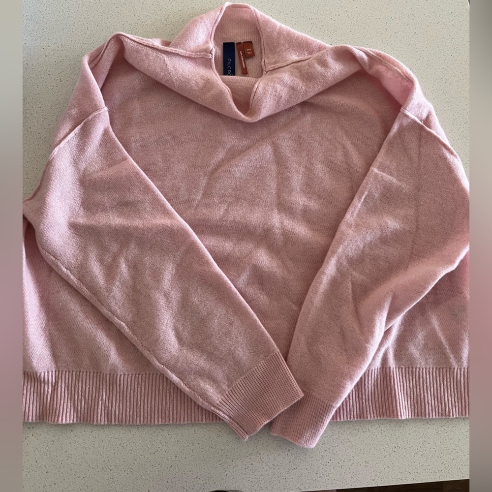 Pilcro Pink Cowl Neck Sweater Cozy Knit